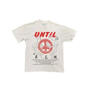 Online Ceramics T-Shirt Mens Large White Excellent BLM Good Over Evil Graphic